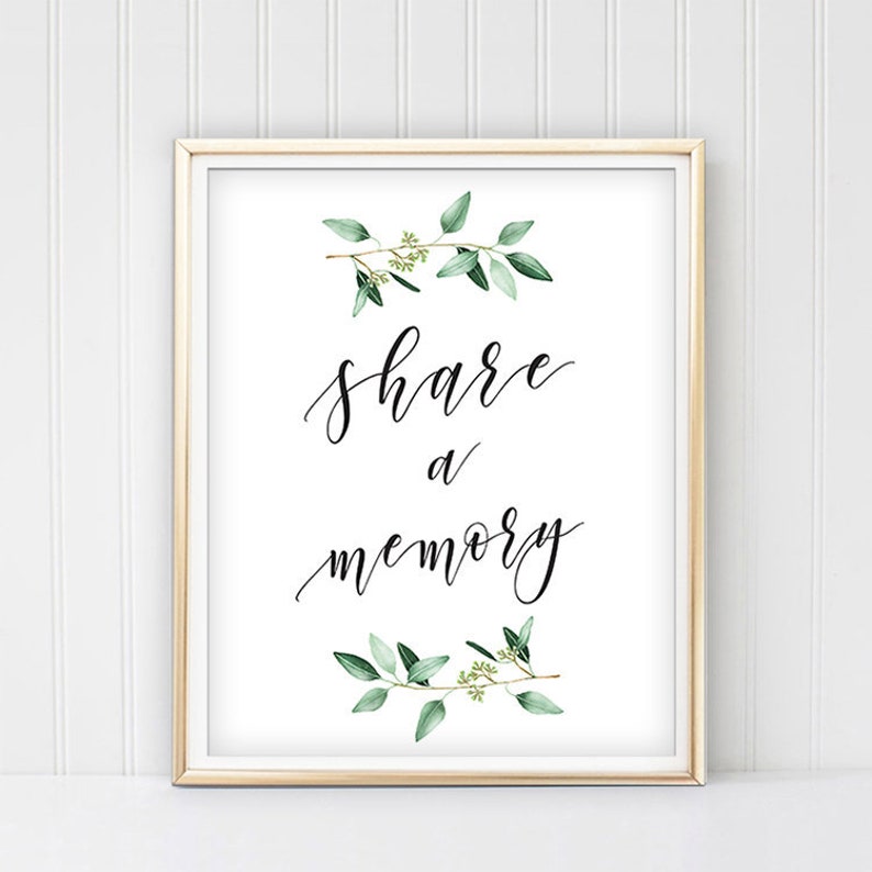 Eucalyptus Memory Cards - 50 Pack 4x6 Inch Celebration Of Life Cards For Funerals & Special Events