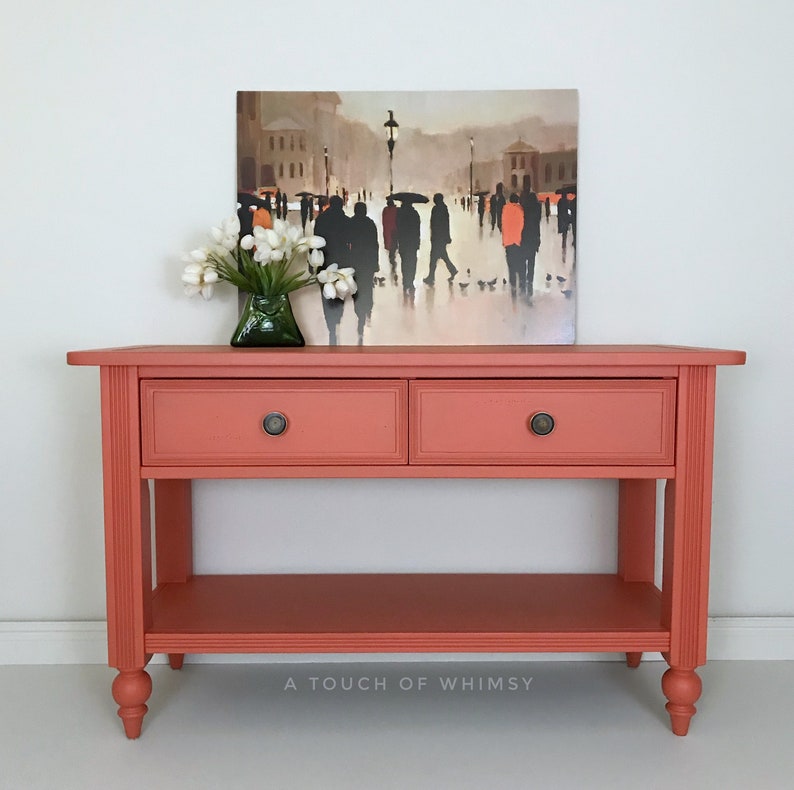 Sold C Sofa Table Custom Painted Entry Living Room Image 0