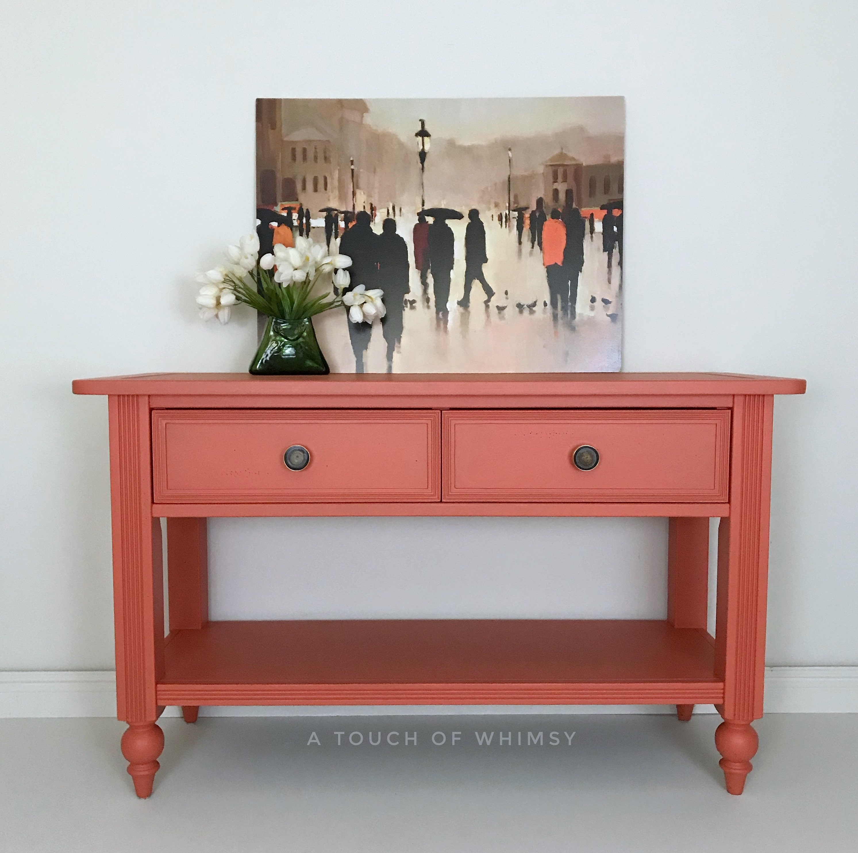 Sold C Sofa Table Custom Painted Entry Living Room 50