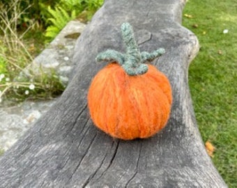 Large needle felt pumpkin, farmhouse decoration,  allotment gift