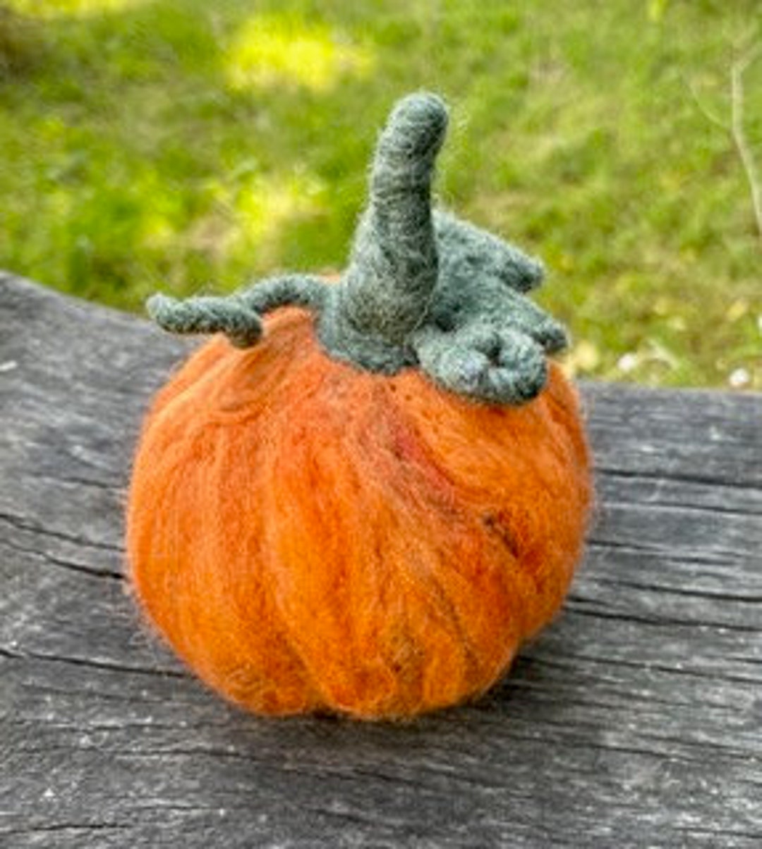 Large Needle Felt Pumpkin Thanksgiving Etsy