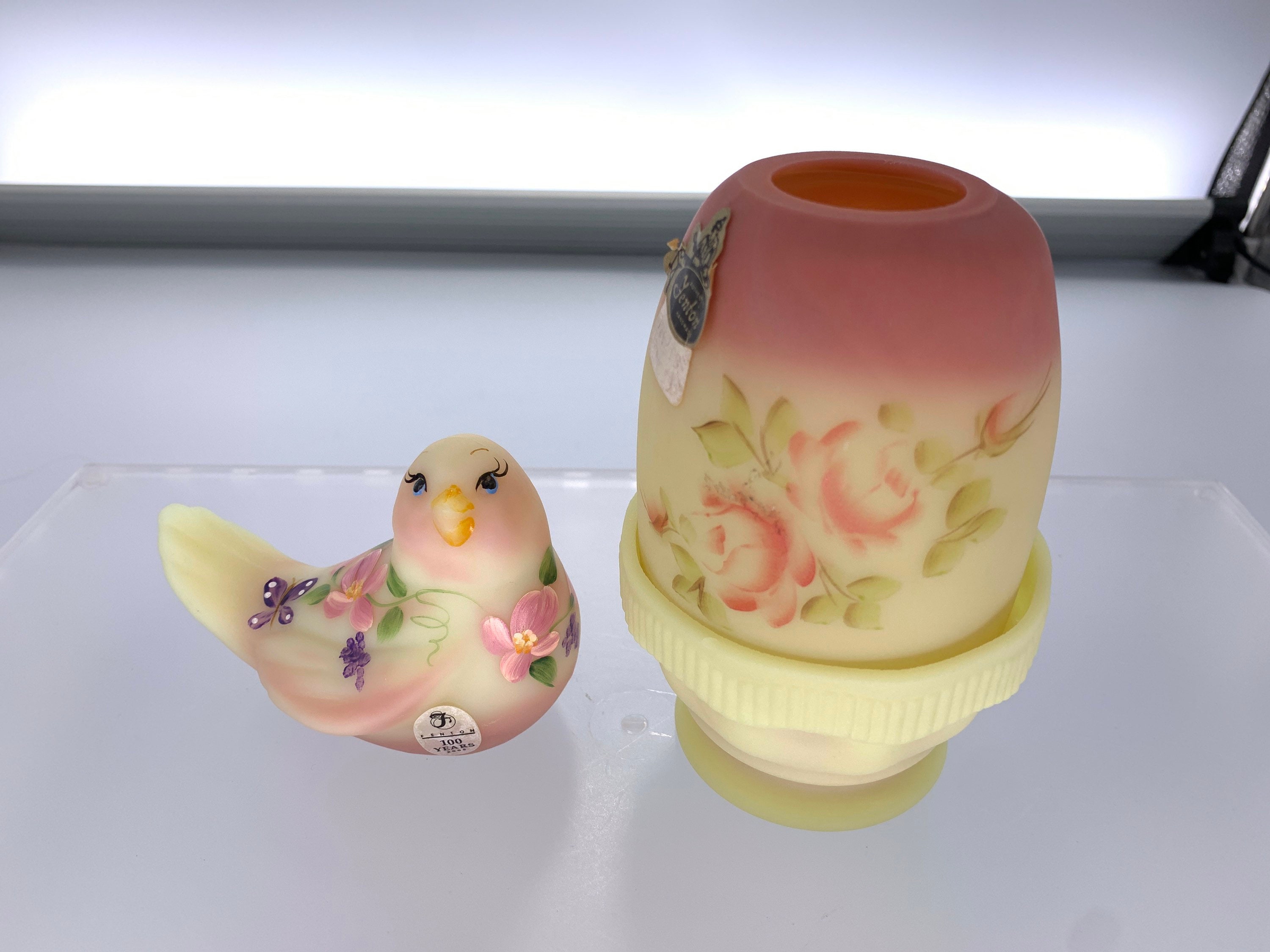 Fenton Duck Hand Painted By Louise Piper