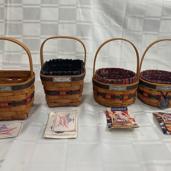 Longaberger Americana Baskets | Choose From: 1993 Inaugural Basket or 1997 Inaugural Basket | Made In USA