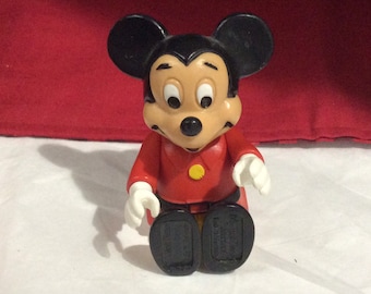Vintage Mickey Mouse Action Figure With Posable Arms and Legs | Walt Disney Productions | Circa 1950s | Rare Toy From Disney World