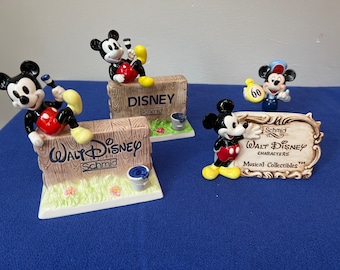Disney Schmid Porcelain Figures | Choose From: Mickey Embossed Wall, Mickey Wall, Mickey Musical Collections, Or 60th Anniversary Mickey