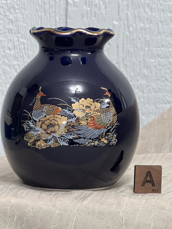 Vintage Japanese Peacock/Pheasant Blue Porcelain | Choose From