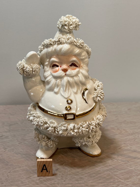 Vintage NAPCO Japan Christmas Spaghetti Santa Planter