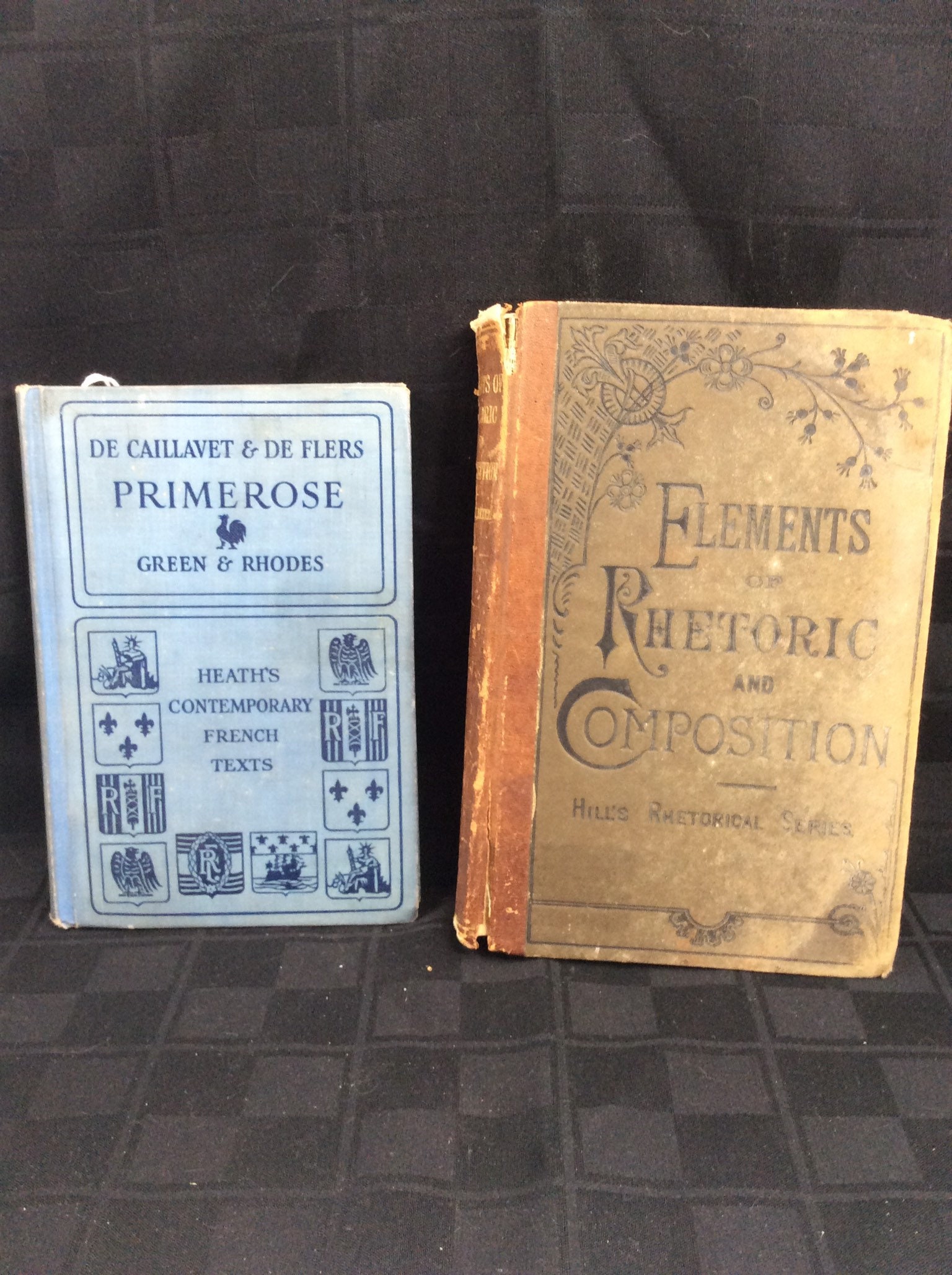 Antique Books 1898-1930s/set of 4 Small Books/distressed Covers/shakespeare  Milton French Schoolbook Narrative Poems/antique Book Decor 