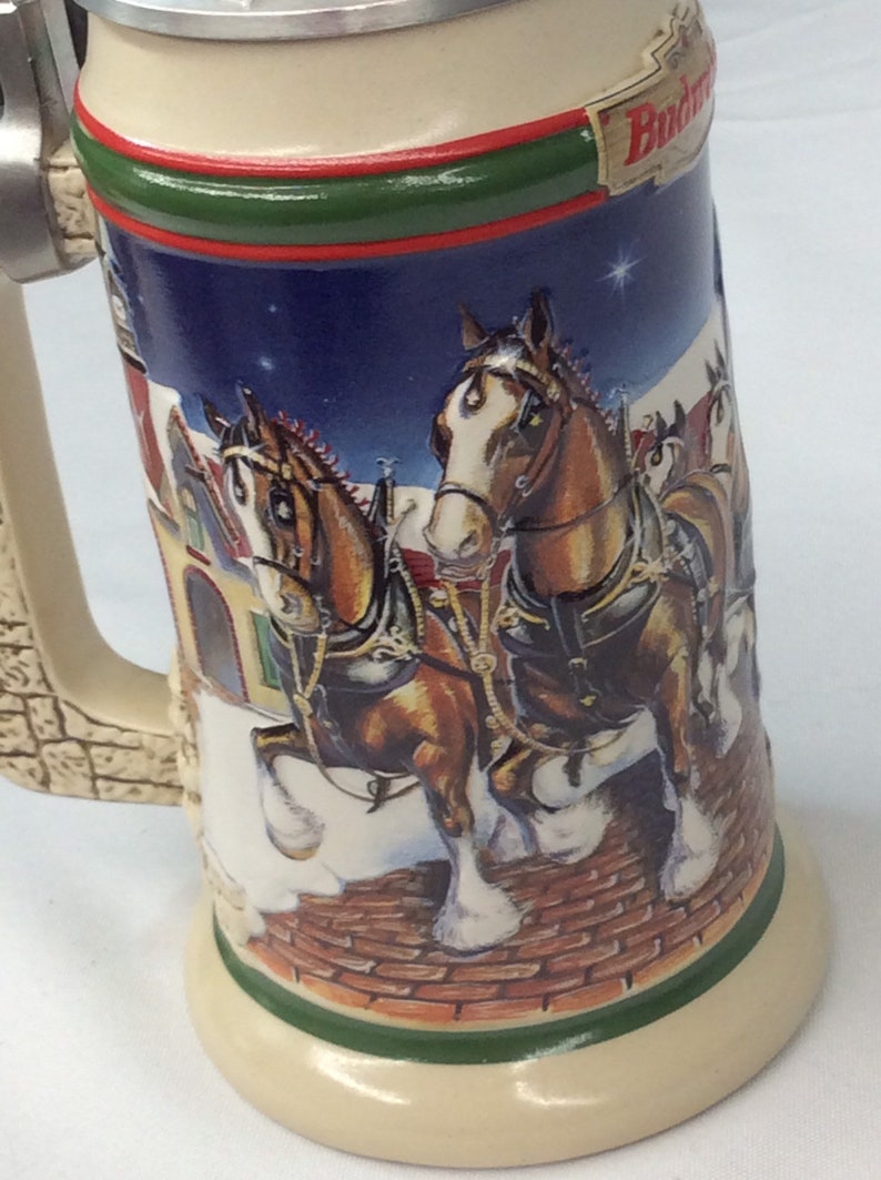 Budweiser Holiday Special Edition Lidded Beer Stein CS343SE Etsy