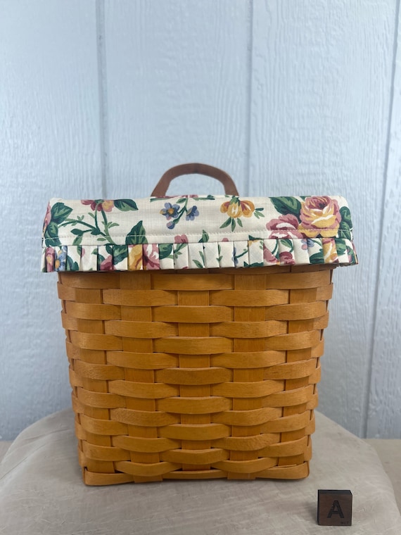 LONGABERGER ハンドメイド　カゴバッグ Adorable Handmade Longaberger Saddlebrook Crossbody Basket Purse