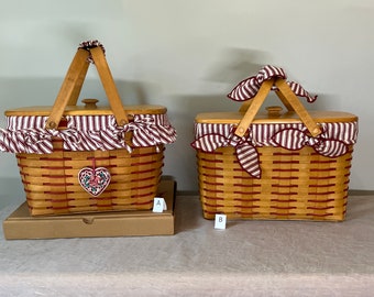 Longaberger Sweetheart Basket I Choose From: 1995 Precious Treasures Hostess Only Basket(#10456) Or 1998 Cherished Memories Basket(#17531)