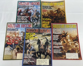 Vintage Set of 5 Military History Magazine | Set Includes: December 1997, February 1998, March 1998, August 1998, Or October 1998