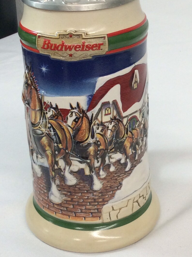 Budweiser Holiday Special Edition Lidded Beer Stein CS343SE Etsy