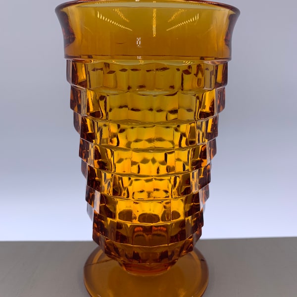 Vintage Whitehall Amber Glassware By Colony | Choose From: Flare Rim Iced Tea Tumbler Or Juice Glass | Circa 1970s