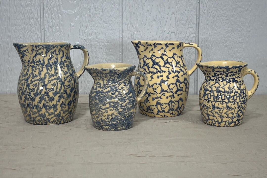 Roseville Spongeware Blue by Robinson-ransbottom(rrp) on Tan | Choose ...
