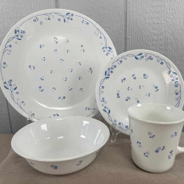 Vintage Corelle Provincial Blue Pattern | Choose From: Dinner Plate, Bread/Butter Plate, Soup/Cereal Bowl, Or Mug