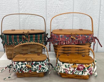 Adorable Handmade Longaberger Saddlebrook Crossbody Basket Purse
