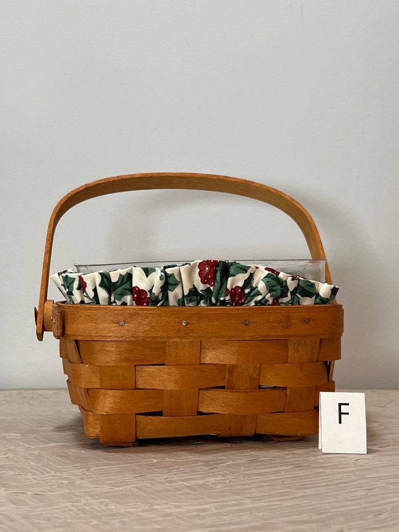 Longaberger Berry Baskets Choose From: Large Square Berry Basket, Medium Square Berry Basket, Or Small Square Berry Basket Opt.F-SmBerryHolly