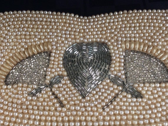 Vintage Beaded Purse Clutch Hand Bag | Opalescent… - image 2