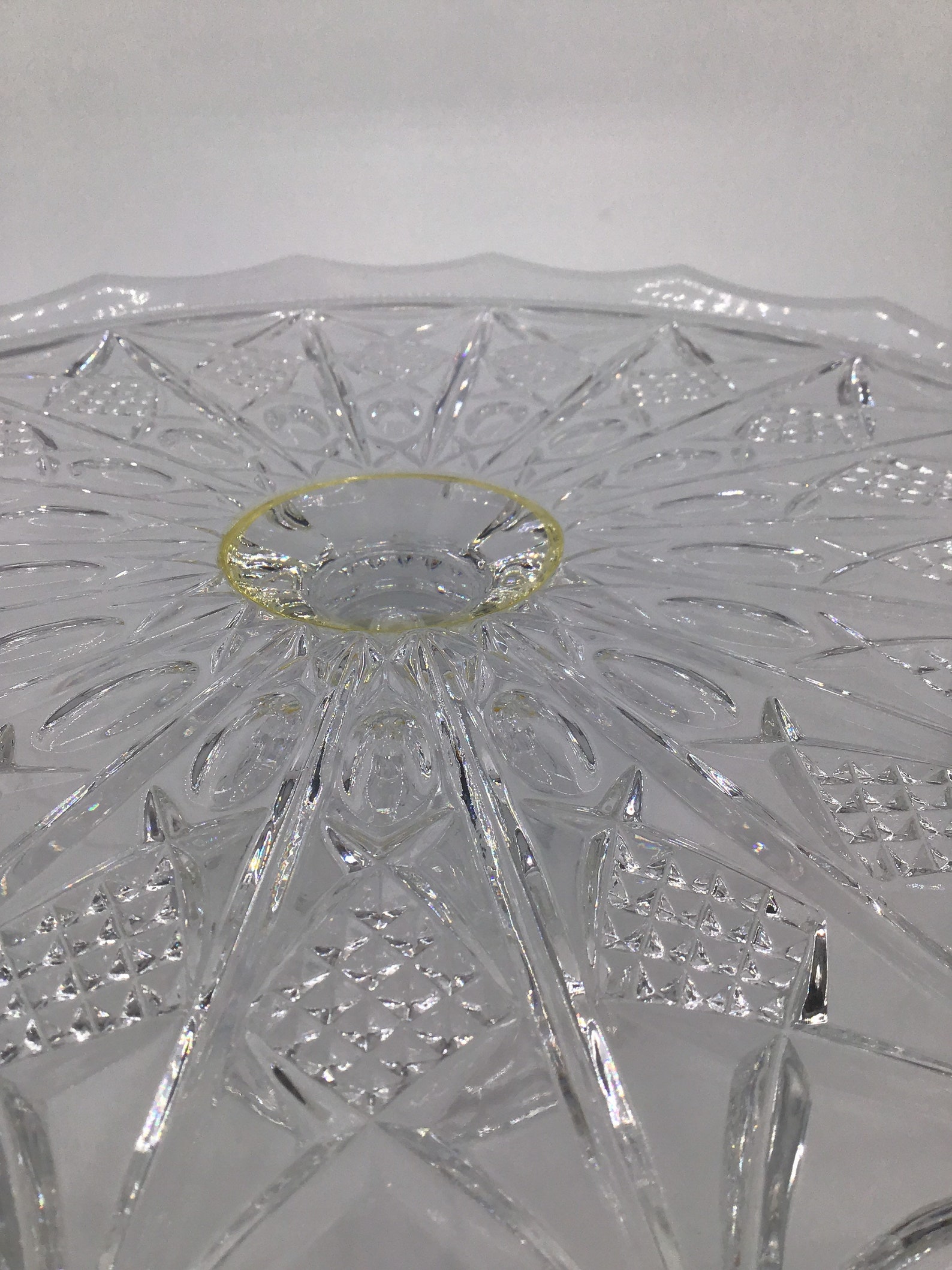 Vintage EAPG Pedestal Cake/dessert Plate Pointed Scalloped Etsy