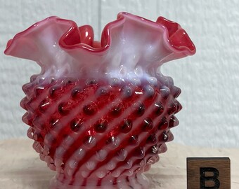 Vintage Fenton Cranberry Opalescent Glass | Choose From:spiral