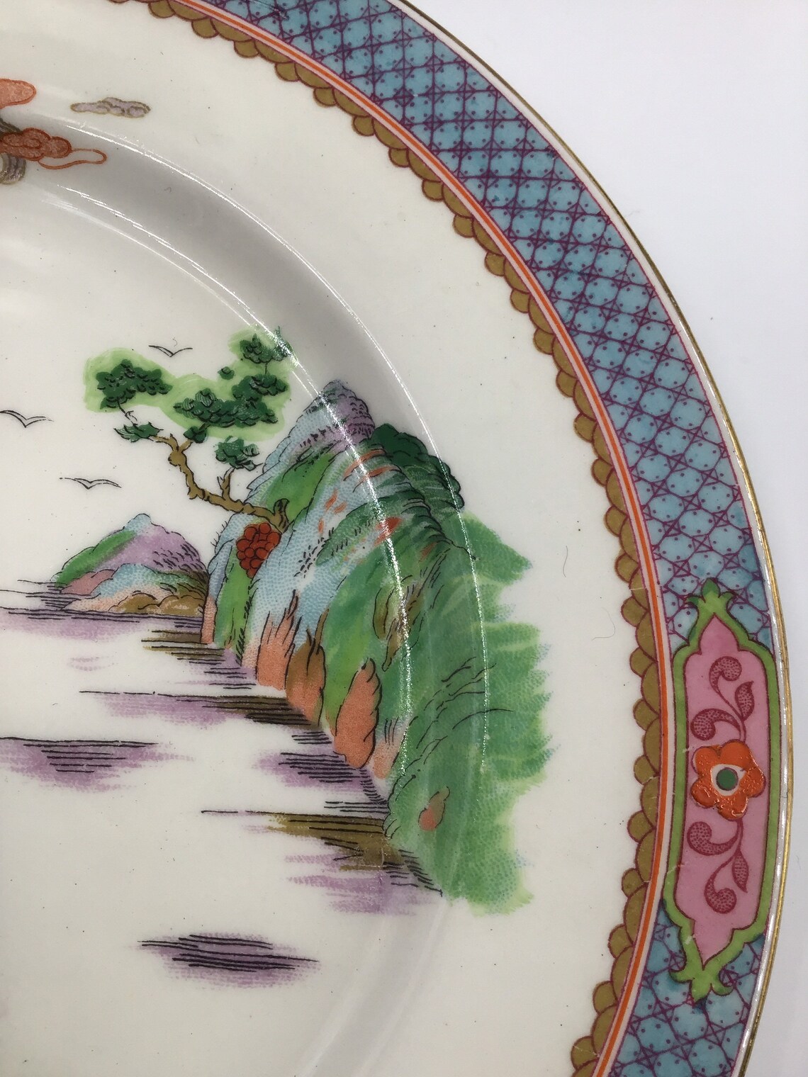 Alfred Meakin Salad Plate Pagoda Antique Etsy