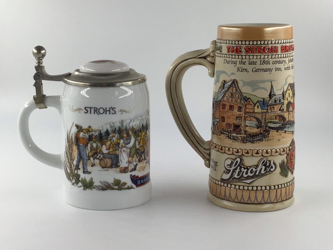 Stroh's Beer Steins Choose From 2 Numbered Ceramarte of Brazil Heritage