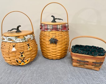 【HOTTUNA】Longabergerバスケット２点 Longaberger Fall Baskets | Choose From: 2000 October Fields