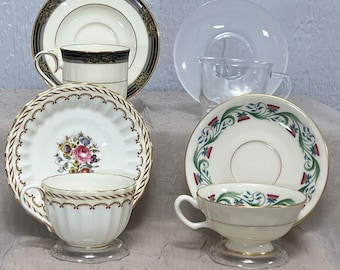 Vintage Teacup/Saucer Set | Choose From: Avon Etched Hummingbird, Noritake Spell Binder, Royal Worcester Kempsey, Or Lenox Monterey