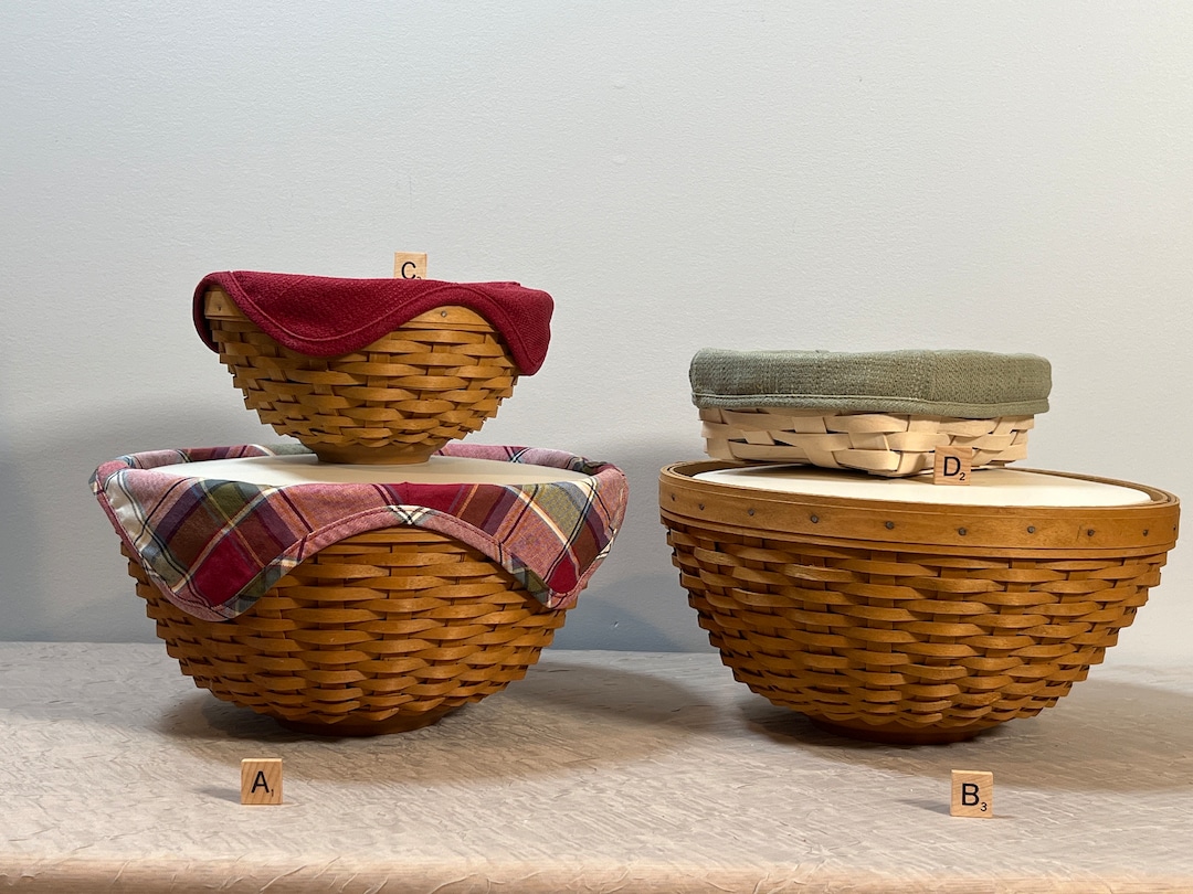 Longaberger Bowl Shape Basket Made in USA Choose From Various Size