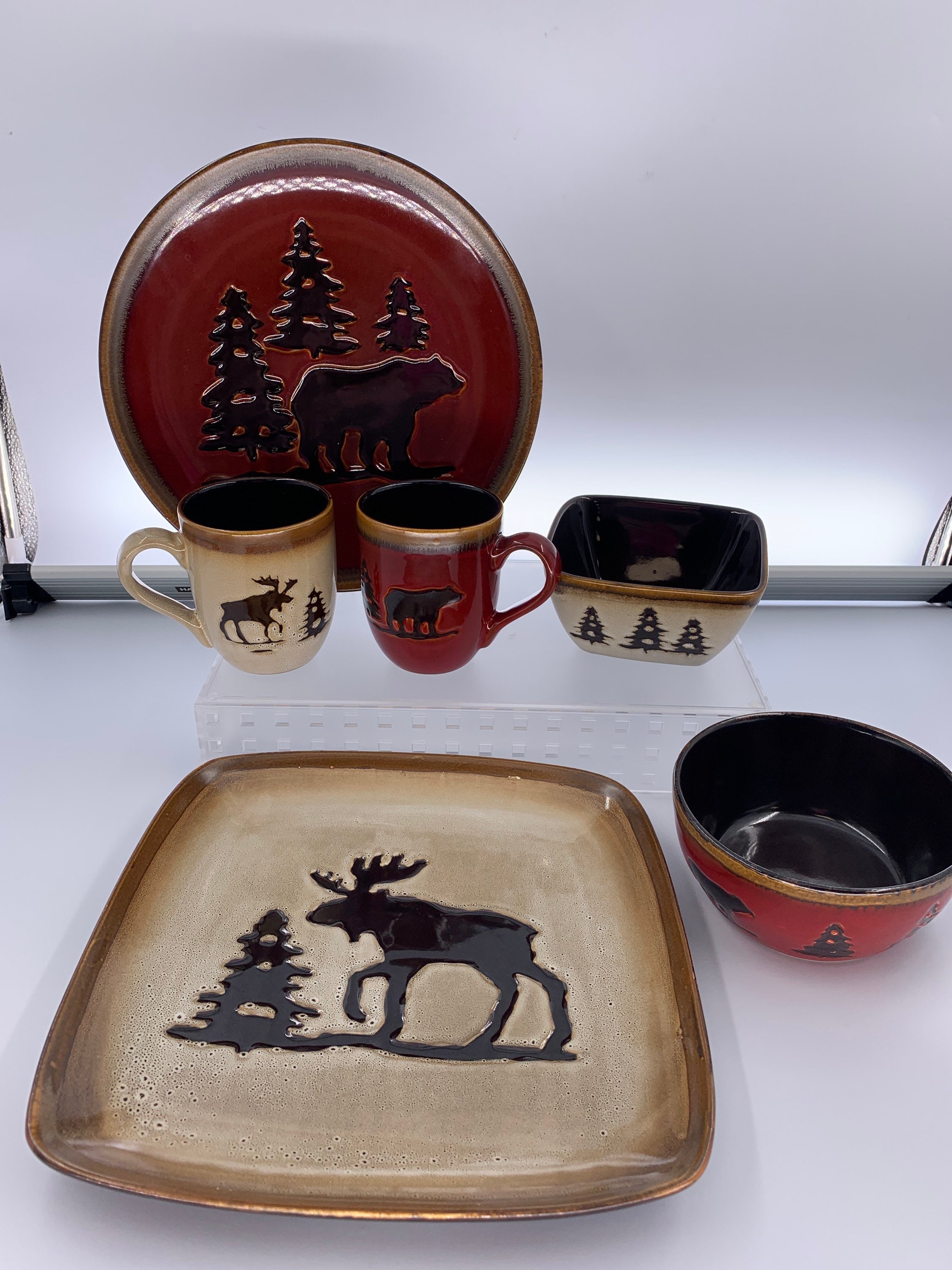 Woodland Moose & Bear Mixing Bowls - Set of 3