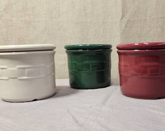 Longaberger Woven Traditions 1 Pint Crock | Choose From: Many Options To Choose From Below | Circa 1990s