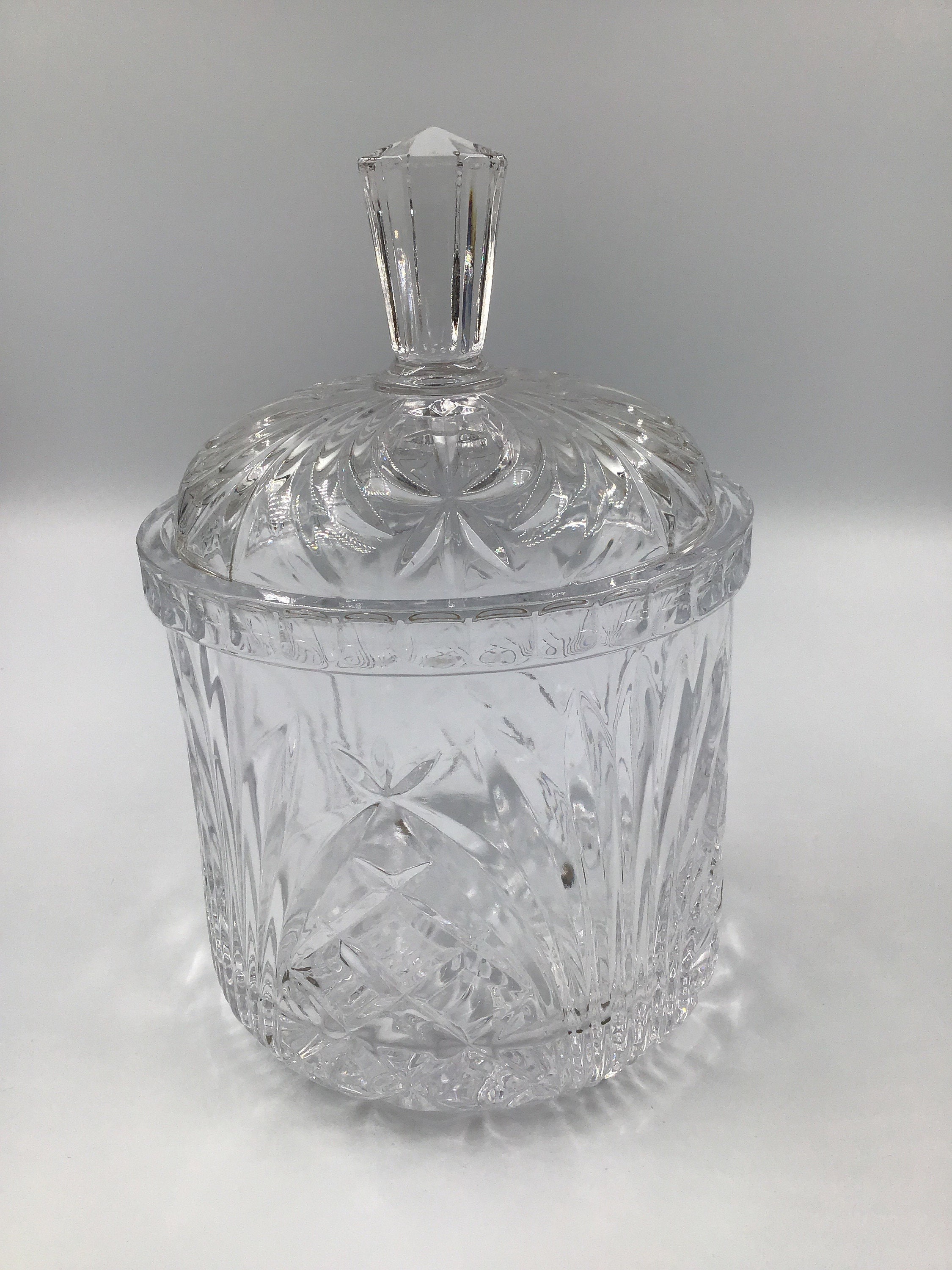 crystal candy dish CRYSTAL PINEAPPLE COVERED CANDY DISH