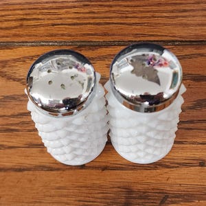 Fenton Milk Glass Hobnail Serving Pieces | Choose From: Salt/Pepper Shaker or Large Salt/Pepper | Fenton Art Glass