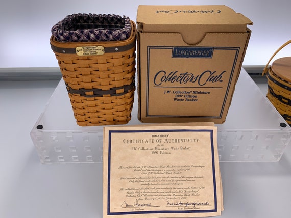 Longaberger Basket J.W. Miniature Collector Club Series Baskets Longaberger Basket J.W. Miniature Collector Club Series Baskets
