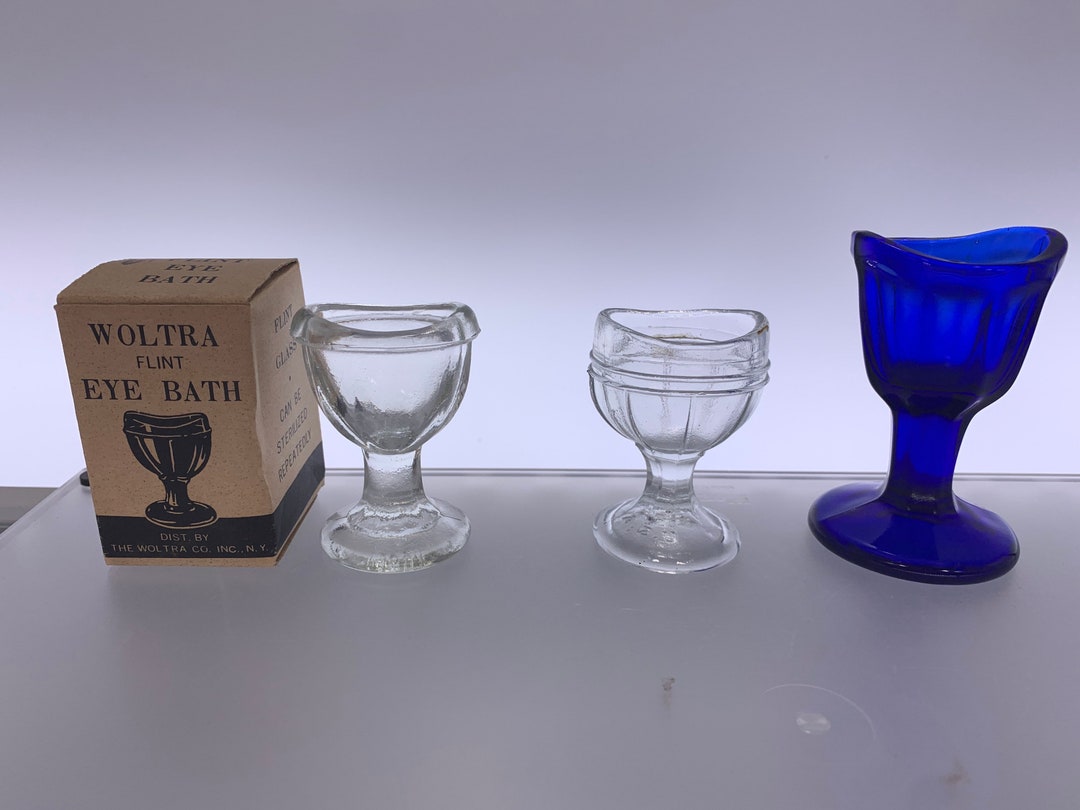 Antique Glass Eye Wash Cup Choose From Woltra Flint Glass Etsy