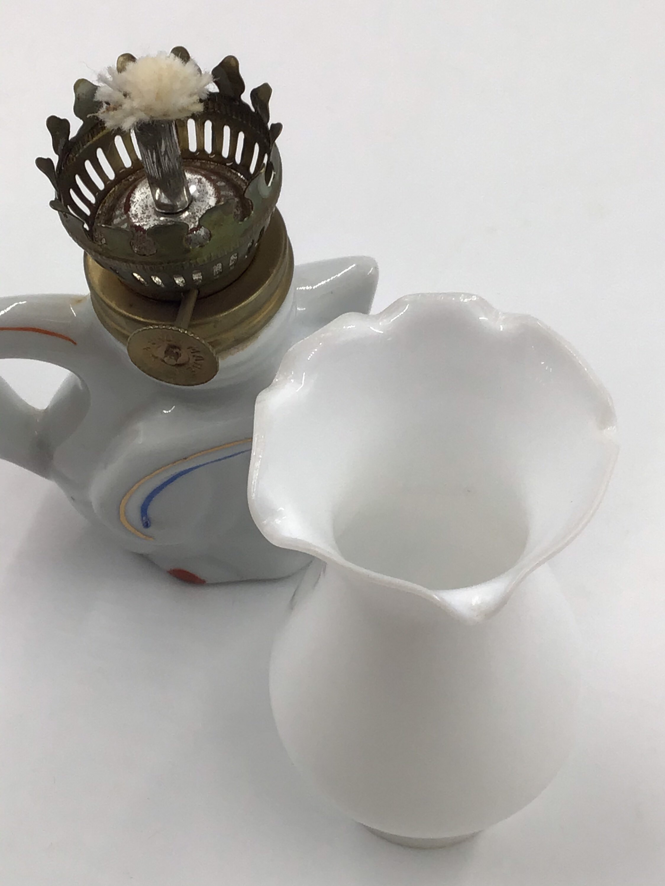 Minature Genie Oil Lamp by Nippon Yoko Boeki Company/ Small Oil Lamp/ Wick  Burning Oil Lamp 