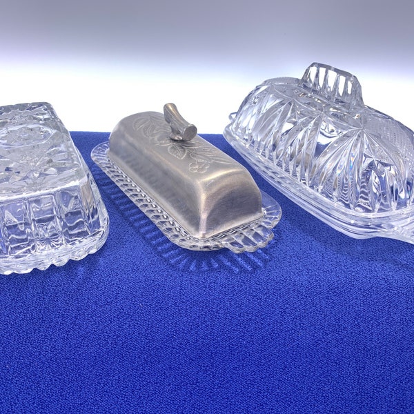 Glass Butter Dish Etsy
