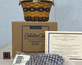 Longaberger Collectors Club バスケットセット Longaberger Basket J.W. Miniature Collector Club Series Baskets