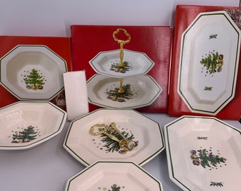 Nikko Christmastime Dinner Plate Christmas Tree Porcelain Made in Japan 10 3 4 Etsy UK