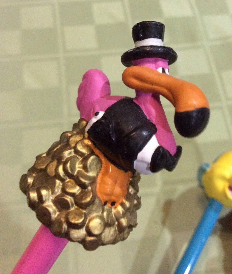 1980s Ariel /& a Flamingo Mfg Applause Walt Disney World theme park pencils Flounder