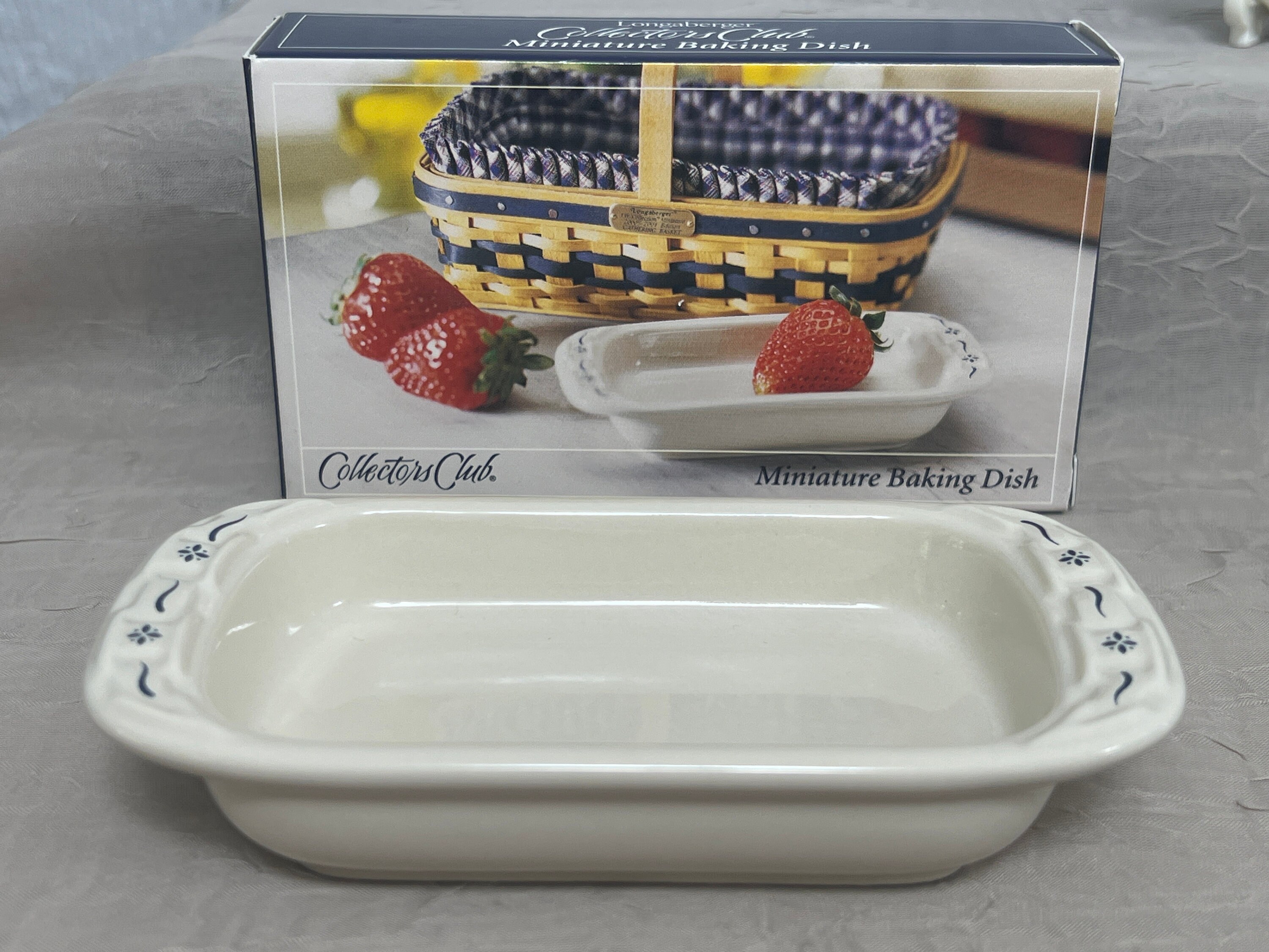 Longaberger JW Collector s Club Miniature Pottery Choose From Pie Plate Milk Pitcher 8x8 Baking Dish 9x13 Baking Dish Lrg Mixing Bowl