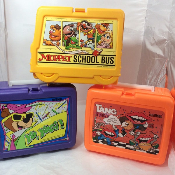 Aladdin Vintage Plastic Lunch Box ( Aladdin Vintage Plastic Lunch Box) Oso Yogui ? Tang Muppets