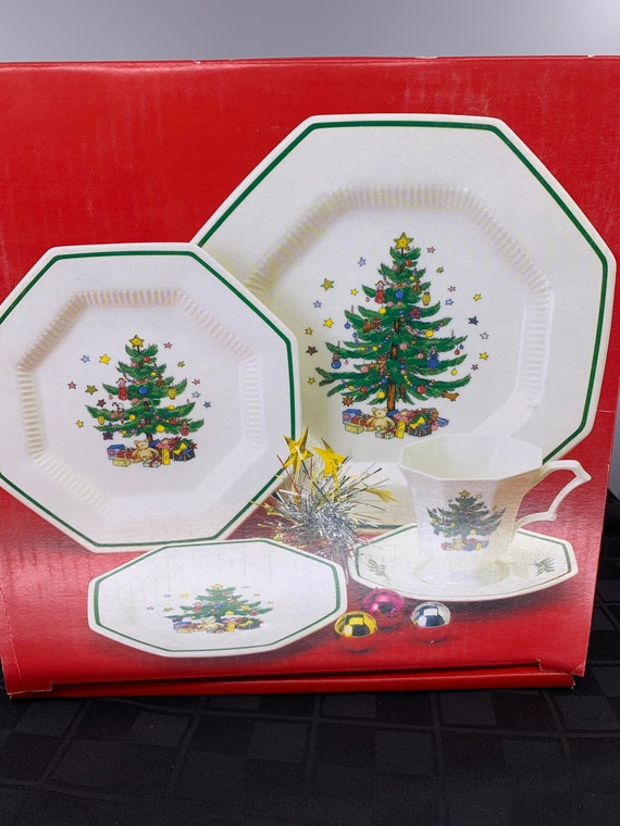 Vintage Nikko Christmastime Boxed Dish Sets | 5 Piece Place