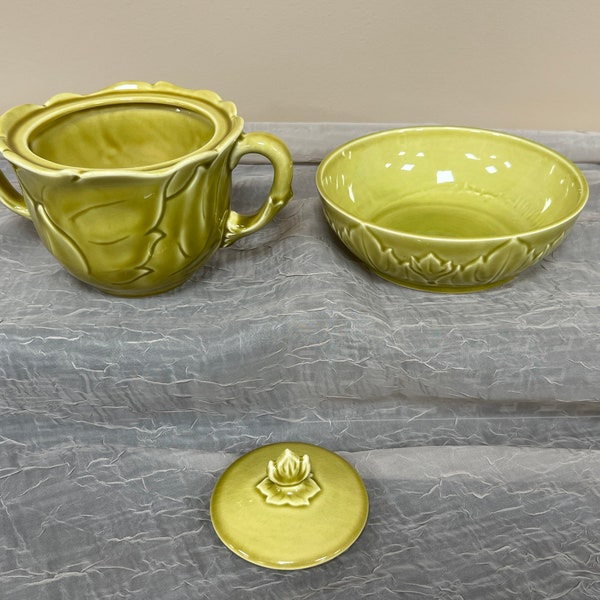 Steubenville Woodfield "Golden Fawn" Hostess Accessories | Choose From: Flat Sugar Bowl(No Lid) Or Lid Only For Footed Sugar bowl