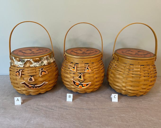 Featured listing image: Longaberger Fall Pumpkin Patch Baskets | Choose From: Various 2001 Pumpkin Patch Options