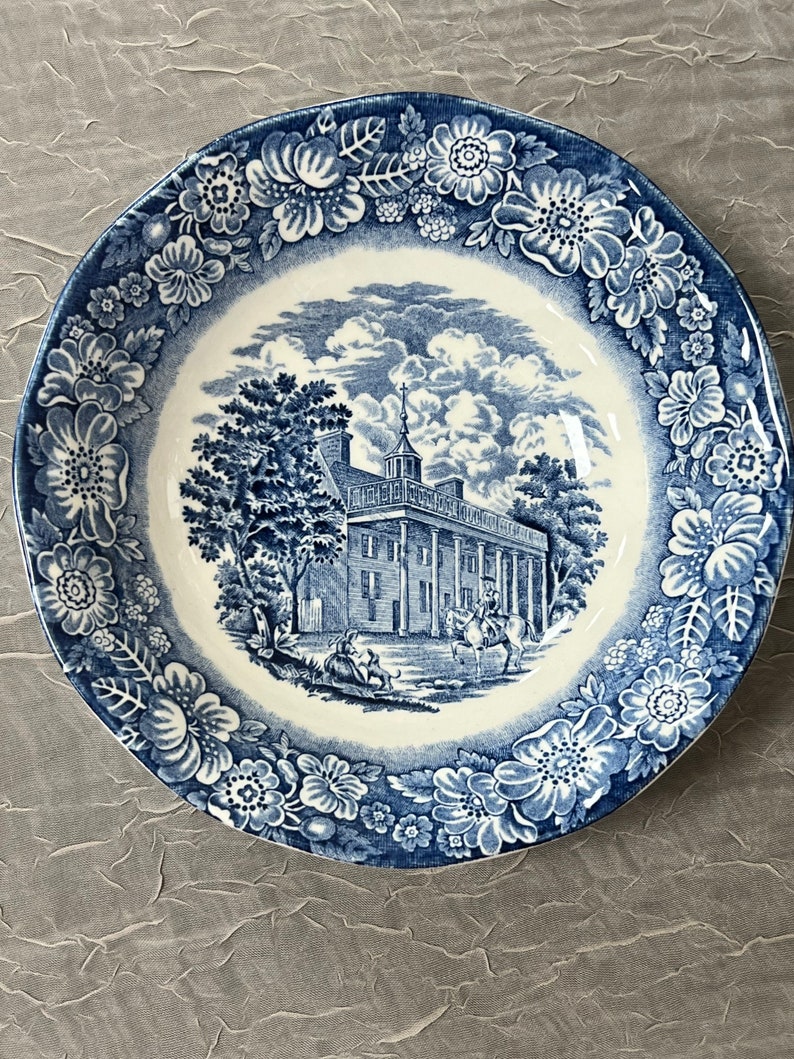 Staffordshire Ironstone-liberty Blue Historical Colonial - Etsy