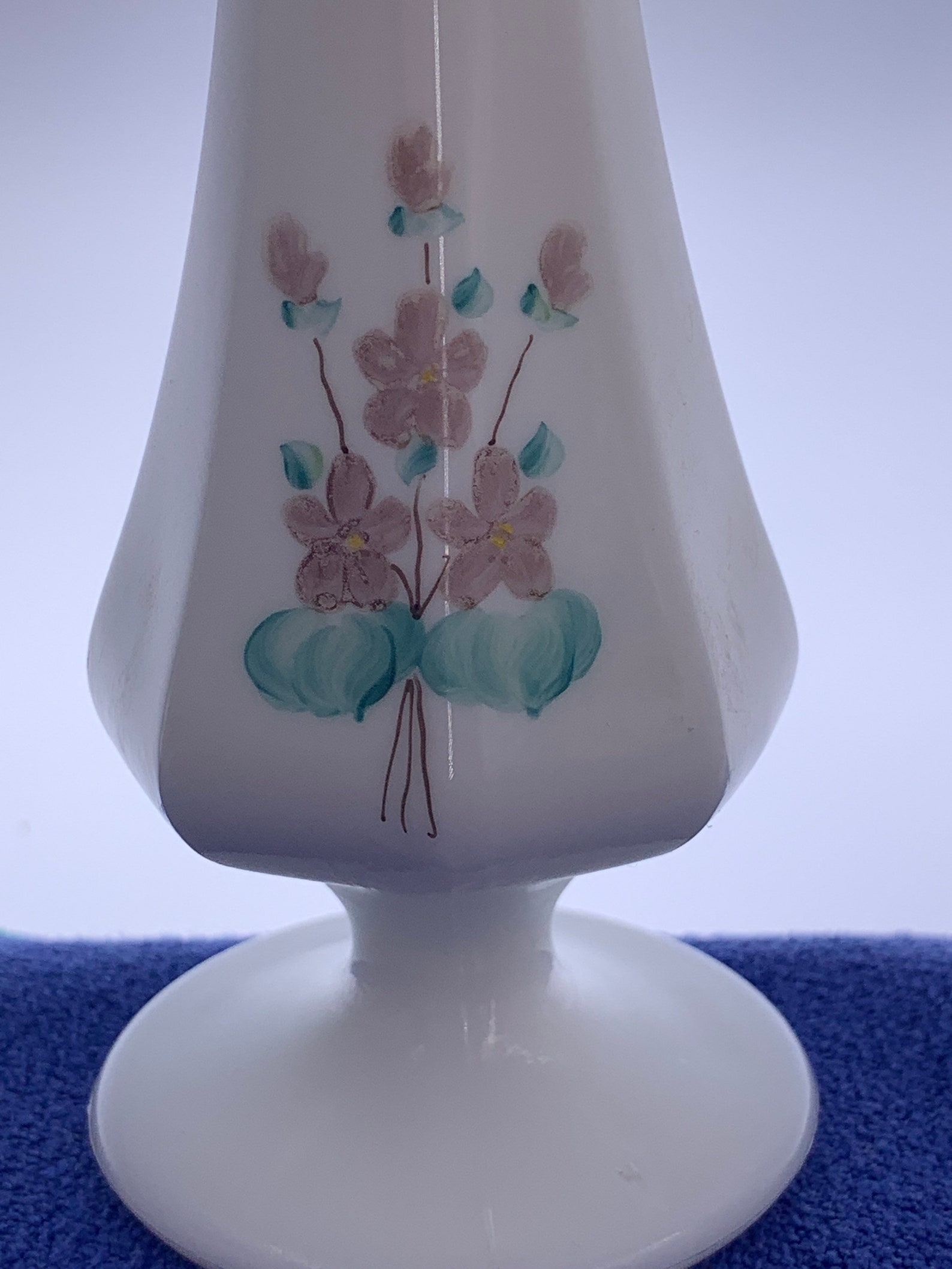 Hand Painted Fenton Milk Glass Bud Vase Choose From Yellow Etsy