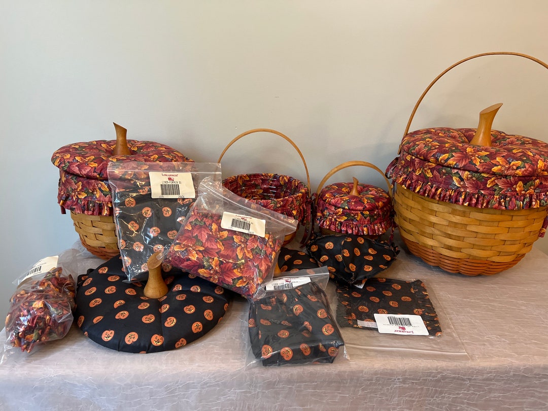 Longaberger Pumpkin Series Liners/accessories-(basket Not Included