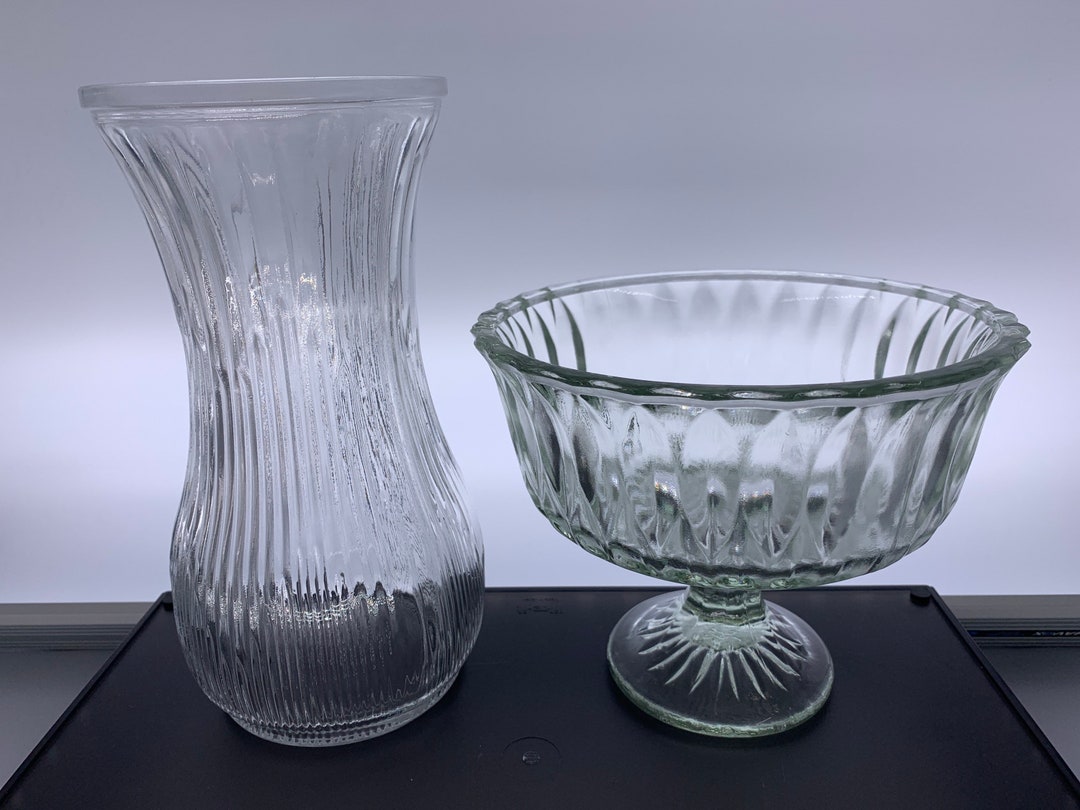 Vintage Hoosier Glass Choose From 4086A Clear Vase or 4052 Pedestal